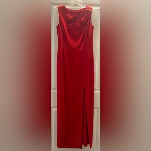 Red evening gown